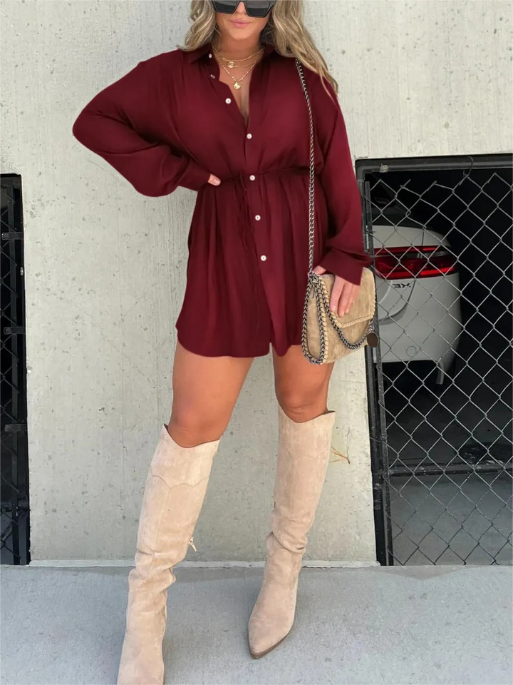 Tonette - Modna Satynowa Sukienka Romper