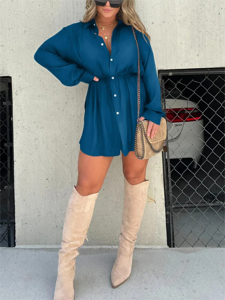 Tonette - Modna Satynowa Sukienka Romper