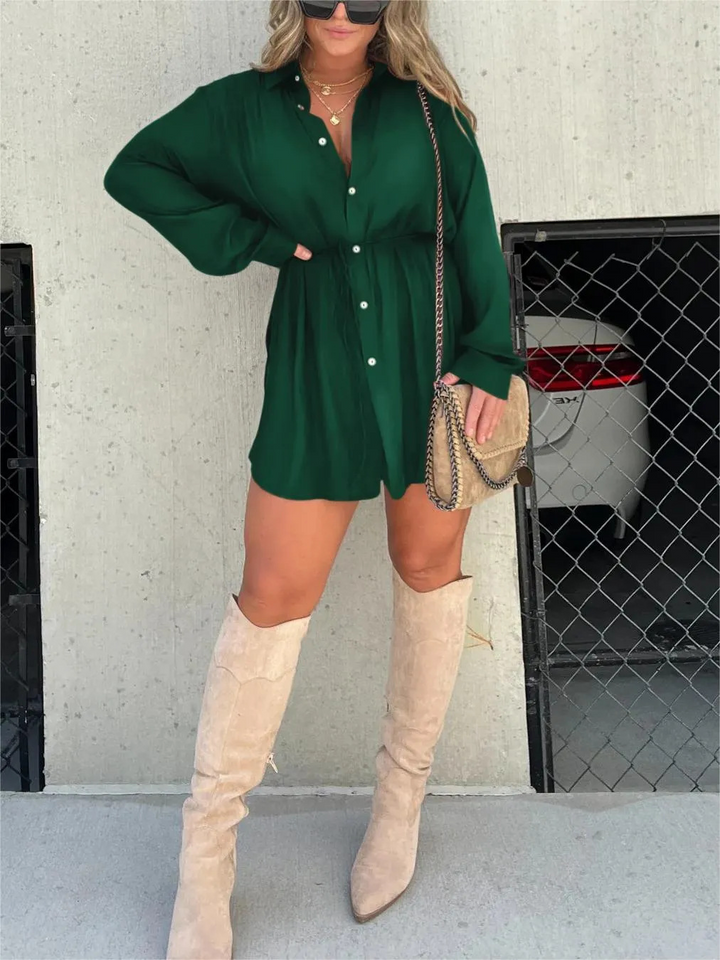 Tonette - Modna Satynowa Sukienka Romper