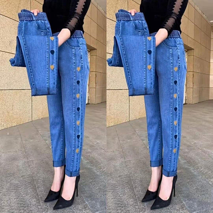 Milana - Stylowe jeansy z elastycznym sercem